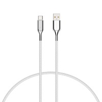 Cygnett Armoured USB-C to USB-A (USB 2.0) Cable (3M) - White (CY3308PCUSA), Support 3A/60W Fast Charging, 480Mbps Transfer Speeds, Scratch Resistance