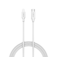 Cygnett Lightning to USB-C Cable (1M) - White (CY3752PCCSL), 0 to 50% iPhone battery life in just 30 mins, Meets Apple's performance standards