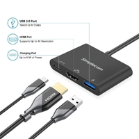 Simplecom DA310 USB-C 3-In-1 Adapter HDMI USB 3.2 Gen 1 5Gbps PD Charging