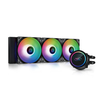 Deepcool Gammaxx L360 A-RGB CPU Liquid Cooler (Bracket Not Included) Anti-Leak, E-Shape Design, 3xARGB PWM Fan Intel LGA2066/2011-v3/2011AMD AM4/AM3