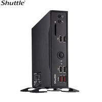 Shuttle DS10U5 Slim Mini PC 1L Barebone - Intel Core i5-8265U, Fan-less, 2x LAN, RS232/RS422/RS485, HDMI, DP, VGA, Vesa Mount, WIFI, BT, 65W adapter