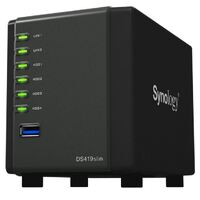 Synology DiskStation DS419Slim 4-Bay 2.5' Diskless 2xGbE NAS (HMB), Marvell Armanda, 512MB RAM, 2xUSB 3.0 - 2.5' DRIVES ONLY!