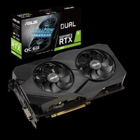 ASUS nVidia GeForce DUAL-RTX2060-O6G-EVO RTX 2060 GeForce OC edition EVO 6GB GDDR6 Turing GPU 2 Fans, 1xDP/2xHDMI/1xDVI-D, 1785 Boost NON-RGB (LS)