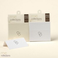 Place Card me collections E342 Pack 10 Silver Hearts 