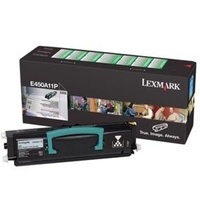 LEXMARK BLACK (RETURN PROGRAM) TONER, YIELD 6000 PAGES, FOR E450