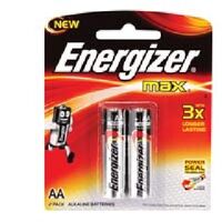 Battery Energizer Max Alkaline AA Card 2 E91BP2