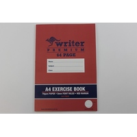 Exercise Book A4 8mm Ruled 64 Page Writer Premium EB6501 Pack 20 