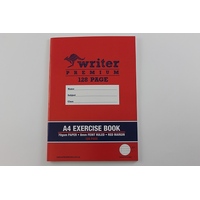 Exercise Book A4 8mm Ruled 128 Page Writer Premium EB6503 Pack 10 