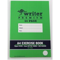 Exercise Book A4 9mm Dotted Thirds 64 Page Writer Premium EB6512 Pack 20