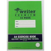 Exercise Book A4 14mm Dotted Thirds 64 Page Writer Premium EB6513 Pack 20