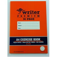 Exercise Book A4 18mm Dotted Thirds 96 Page Writer Premium EB6516 Pack 10