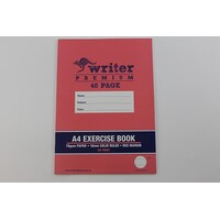 Exercise Book A4 18mm Ruled 48 Page Writer Premium EB6530 Pack 20