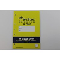 Binder Book A4 8mm Ruled 64 Page Writer Premium EB6541 Pack 20 