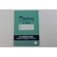 Binder Book A4 8mm Ruled 96 Page Writer Premium EB6542 Pack 10 