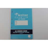 Binder Book A4 8mm Ruled 128 Page Writer Premium EB6543 Pack 10 
