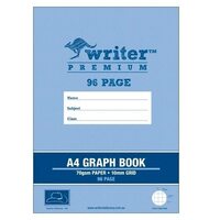 Grid Book 10mm A4 96 Page Writer Premium EB6553 Watermelon 70gsm Pack 10 