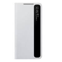 Samsung Galaxy S21 5G Smart Clear View Cover - Light Gray (EF-ZG991CJEGWW), Designed to keep your phone clean, Easy control at a tap