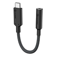 ALOGIC Elements Pro USB-C to 3.5mm Audio Adapter - 10cm – Black