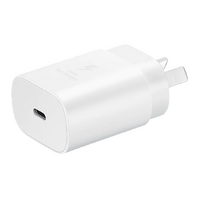 SAMSUNG AC POWER ADAPTOR - 25W, USB-C, NO CABLE (WHITE)