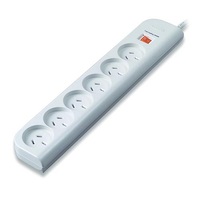 BELKIN 6 OUTLET SURGE PROTECTOR WITH 2M CORD, ECONOMICAL, 2YR WTY