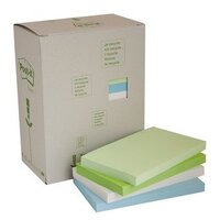 Post It Note 3M 655RTP Recycled Tower Pastel 76mm x 127mm Pack 16 