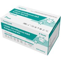 Fanttest 3-in-1 Combo Test 5 PACK, Influenza Flu A/B and COVID-19 Rapid Antigen Test Kit - Nasal Swab