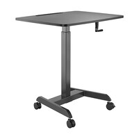 Brateck Manual Height Adjustable Workstation with casters  - Black (LS)