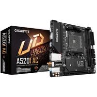 GIGABYTE A520I MOTHERBOARD, DDR4(2), SATA(4), M.2(1), WIFI-AC, MINI-ITX, 3YR