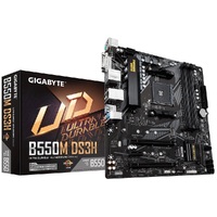 GIGABYTE B550M MOTHERBOARD, DDR4(4), SATA(4), M.2(2), mATX, 3YR