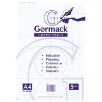 Graph Pad A4 5mm Gormack C022Y 50 Sheets 