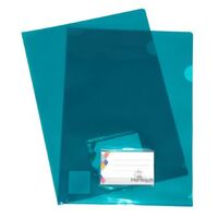 Letter File A4 Colby Harlequin With Business Card Window H150ABC Teal Green Pack 12