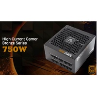 Antec HCG-B 750W 80+ Bronze Fully Modular, 135mm DBB Fan, 2x EPS 8PIN, DC to DC Full Bridge, Japanese Capacitor. ATX Power Supply, PSU, 5 Yrs Wty (LS)