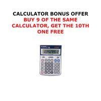 HS-1200TS 12 DIGIT DUAL POWER TAX & BUSINESS FUNCTION BUY 9 GET 1 FREE