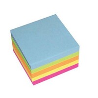 Memo Cube Refill 97mm x 97mm Italplast I130NR Neon Paper Scribbler Note Sheets