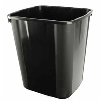 Rubbish Bin Plastic 32 Litre Italplast I180GR GreenR Recycled Black