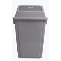 Waste Bin Heavy Duty with Swing Top Lid 58 Litre Italplast I183 Grey 