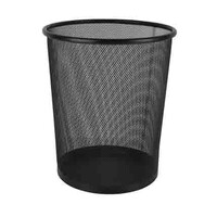 Waste Paper Bin Mesh Italplast Large Black I341