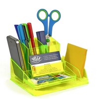 Desk Tidy Organiser Italplast I35 Neon Yellow