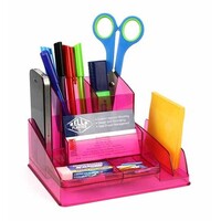 Desk Tidy Organiser Italplast I35 Tinted Pink
