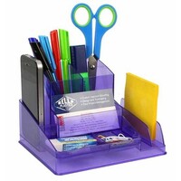 Desk Tidy Organiser Italplast I35 Tinted Purple