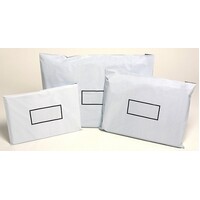 Courier Bag Grey White PP Self Adhesive Flap 225 x325mm I387 Pack 50 