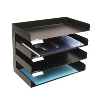 Stationery Rack 4 Tier Metal I402 Black
