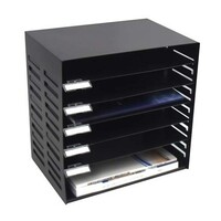 Stationery Rack Italplast Metal 6 Tier I403 Black