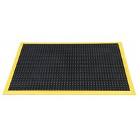 Floor Mat Bubble Heavy Duty 1200mm x 900mm Black And Yellow Italplast I439