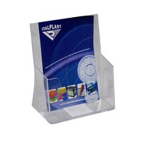 Brochure Holder A5 Single Italplast I549 Wall Mount or Counter Top Clear 55mm Capacity 