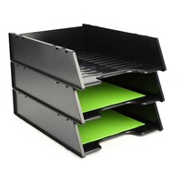 Document Tray Italplast I60 Enviro Green R Recycled Black 