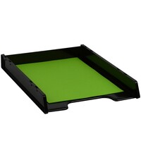 Document Tray A4 Slimline Italplast I65 Green R Black