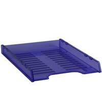 Document Tray A4 Slimline Italplast I65 Tinted Purple