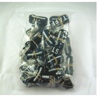 Staff Lanyards Kevron ID1046S25 White on Black Bag of 25 