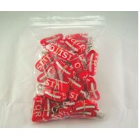 Visitor Lanyards Kevron ID1046V25 White on Red Bag of 25 